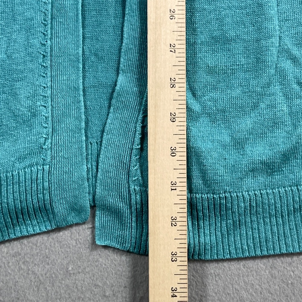 Lafayette 148 New York Cardigan Sweater Duster Knit Linen Women Small Size Blue - Picture 7 of 9